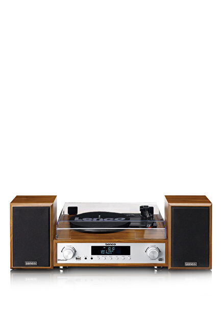 MC-160WD Ahşap Bluetooth Fm Radyo Özellikli Stereo Hoparlörlü Hifi Pikap