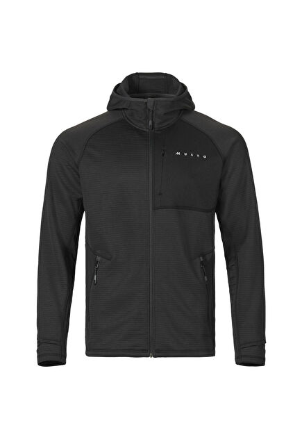 M Evo Therm Hooded Tech Fl Black Polar Kapüşonlu Fermuarlı Erkek Sweatshirt