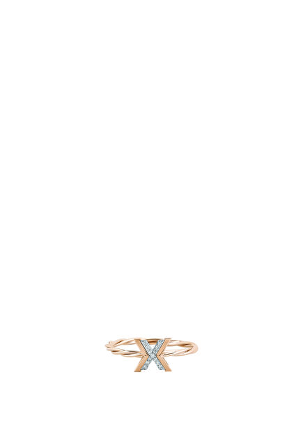 X by Molu IconX Burmese Women's Ring with 14K Rose Gold Diamonds