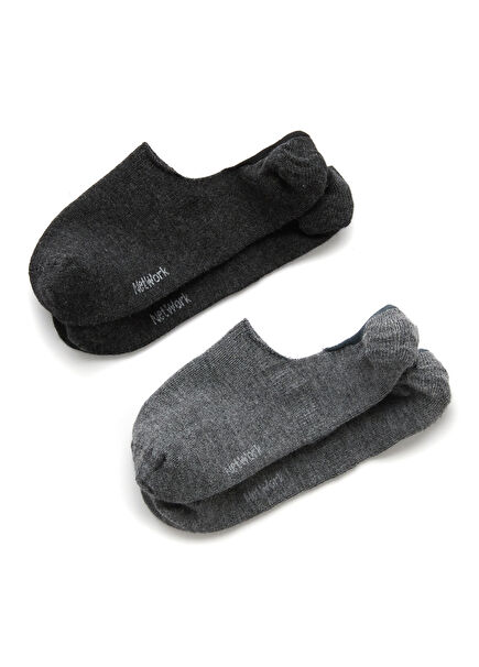 Anthracite Grey 2Pcs Bamboo Men's Socks Set
