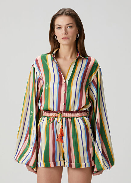 Mia Striped Silk Shirt