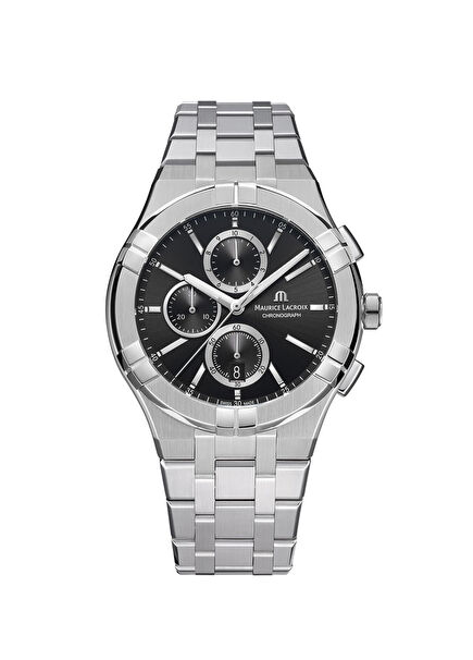 ML-AI1118SS002330-1 Metallic Grey Steel Men's Wristwatch
