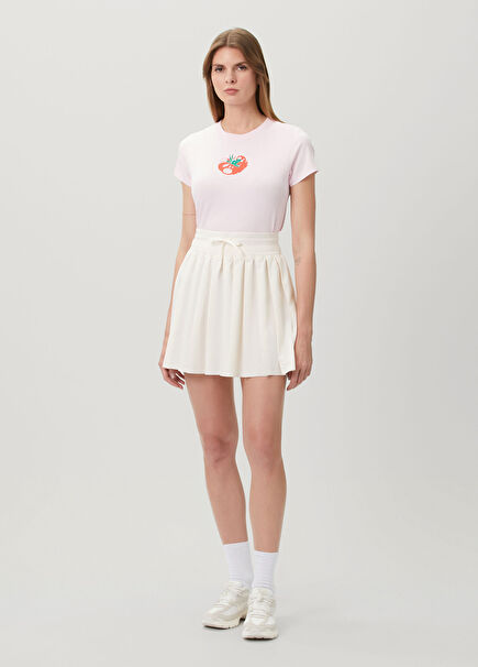 White Pleated Mini Skirt