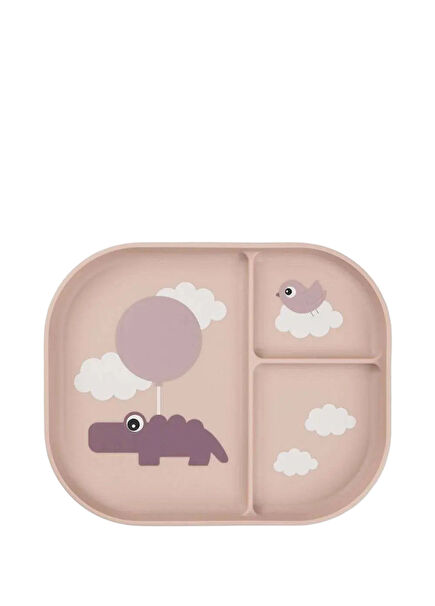 Done by Deer Happy Clouds - Non-Slip Partition Plate - Pink