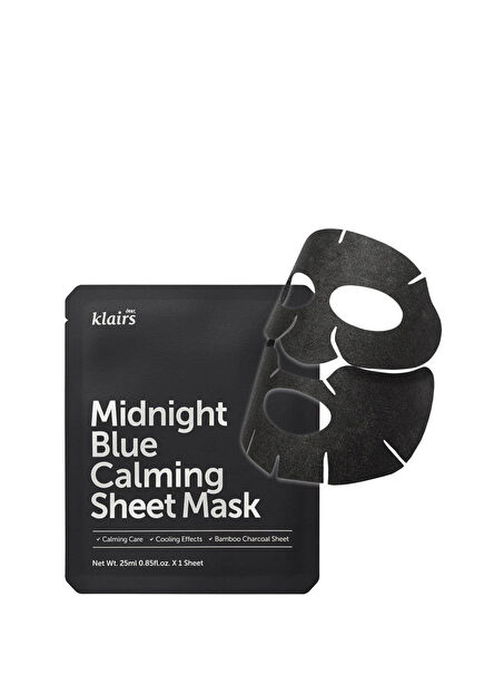 Midnight Blue Calming Sheet Mask - Yatıştırıcı Sakinleştirici Nem Maskesi 25ml
