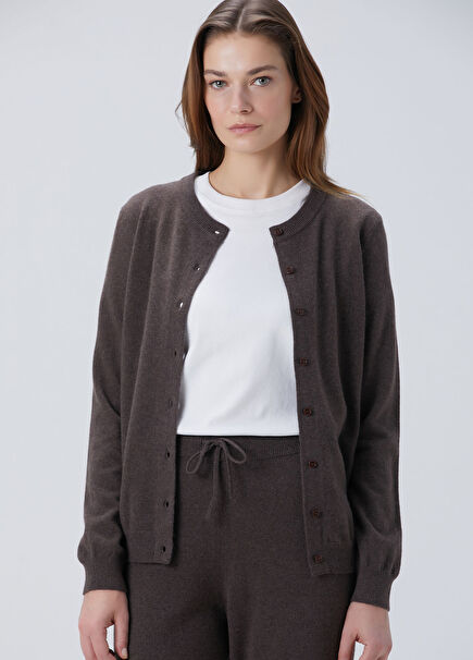 Brown Cashmere Cardigan