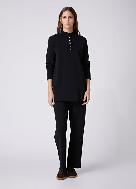 Black Knit Trousers