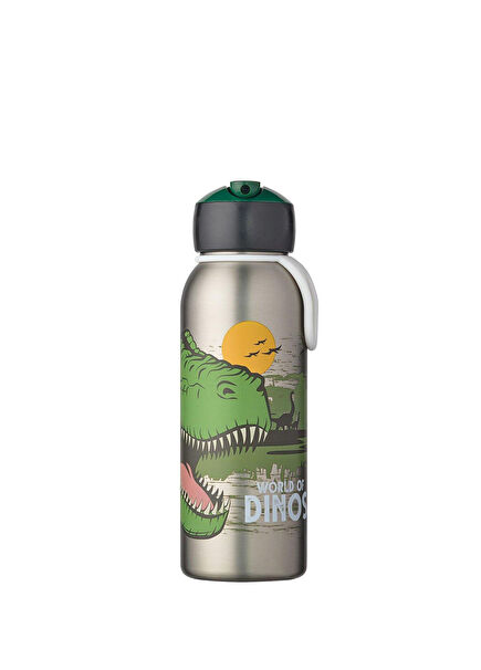 Dino Campus Flip Up Çelik Yalıtımlı Çocuk Suluk Matara 350 ml