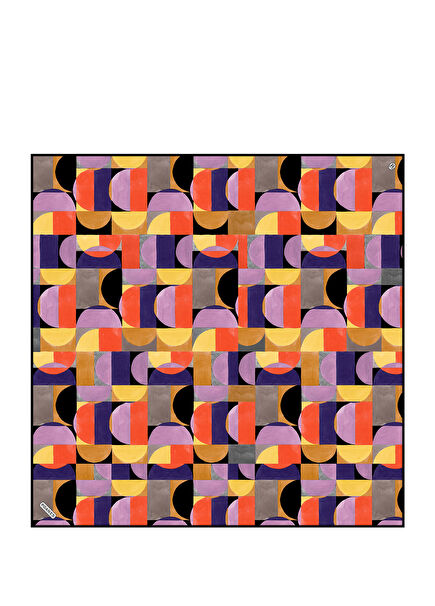 Balance Patterned Twill Silk Women's Scarf