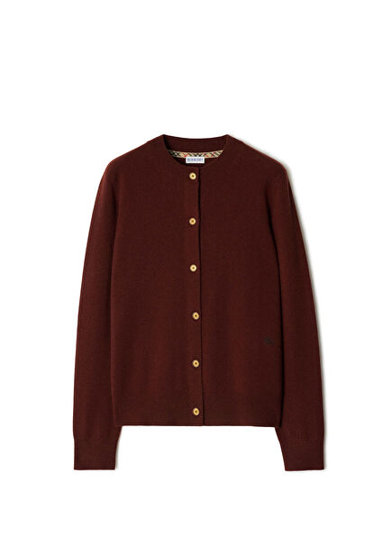 Burgundy Cashmere Women's Cardigan
