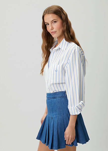 Blue White Pinstripe Shirt