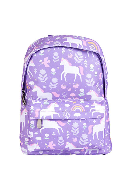 Little Lovely Patterned Purple Girl's Mini Backpack