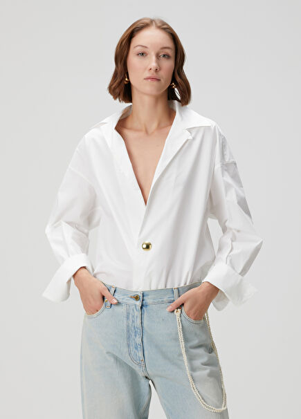 Jodie White Poplin Shirt