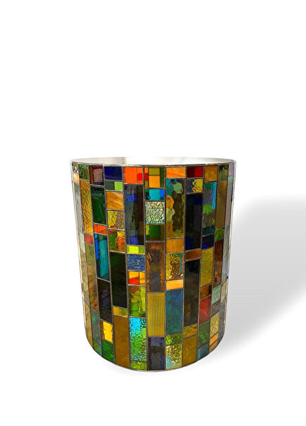 Stained Glass Brass Side Table