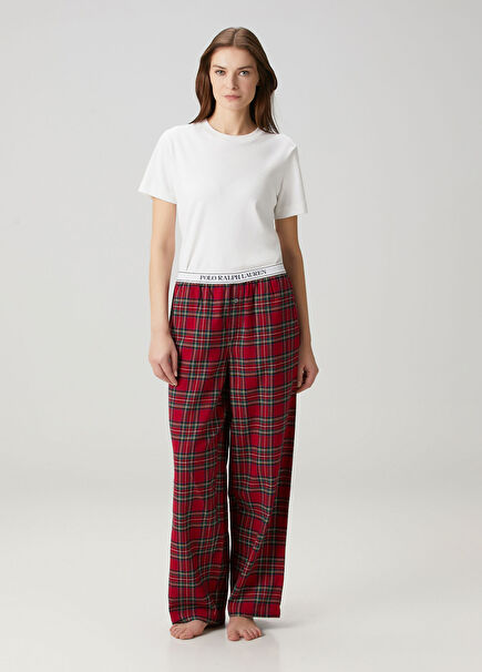 Kırmızı Ekoseli Pijama Altı