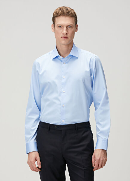 Custom Fit Mavi Gömlek