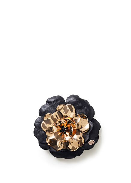 Sevilla Rose Deri ve Metal Çiçekli Kadın Saç Aksesuarı