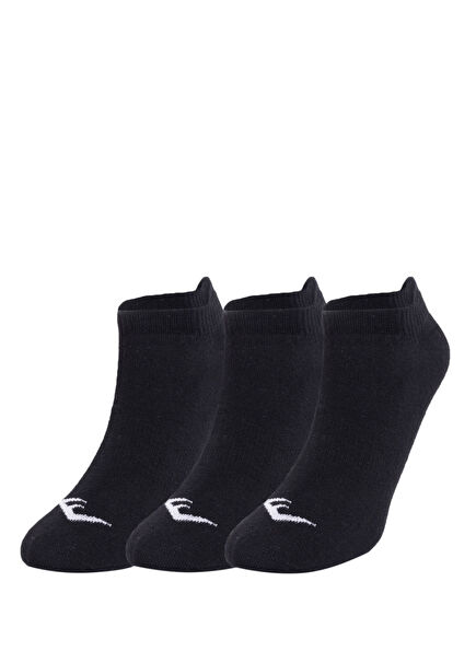 Econ 3-pack Black Unisex Booty Socks