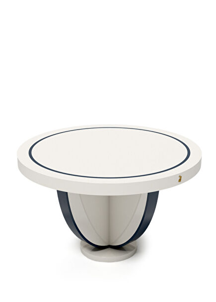 Beyaz Lacivert Lake Yemek Masası