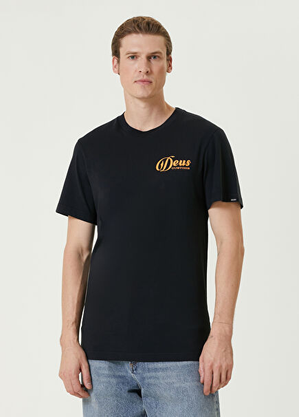 Black Logo Printed Organic Cotton T-shirt