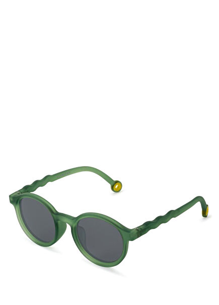 Classic Oval Olive Green 3-7 Years Unisex Kids Sunglasses
