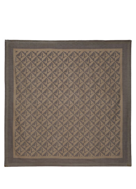 Brown Club Monogram Women's Cotton Silk Shawl