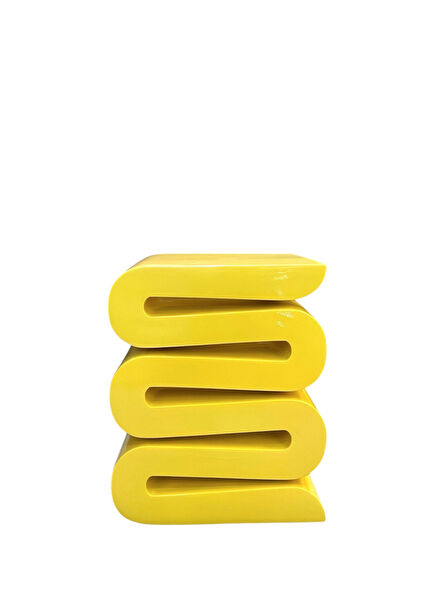 S Stool Yellow Side Table