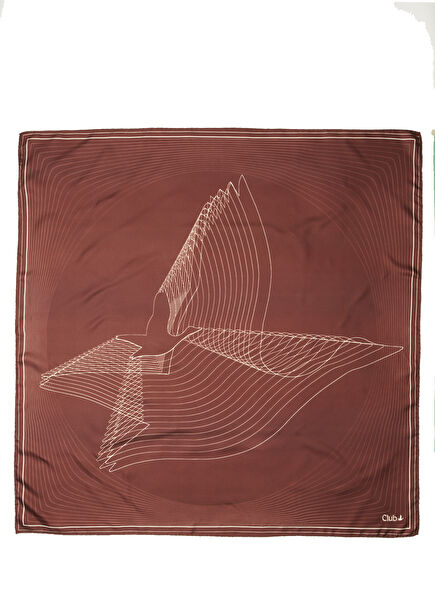 Bordo 90x90 İpek Eşarp