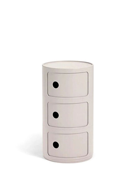 Componibili Bio Krem Rengi 3 Çekmeceli Modül Komodin