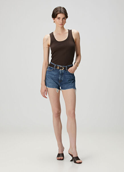 Mavi Mini Denim Şort