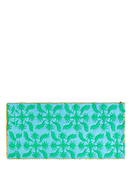 Okhla Blue Green Cotton Sofa Cover