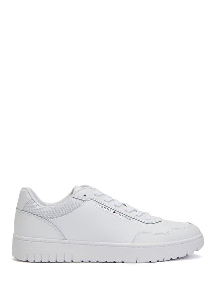 White Men's Leather Sneakers