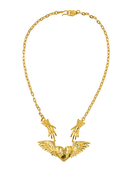 Divine Wings Bronz 22 Ayar Altın Kaplama Kadın Kolye