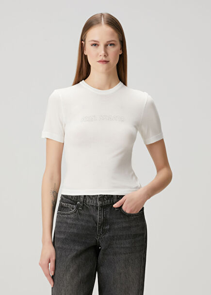Beyaz Logolu T-shirt