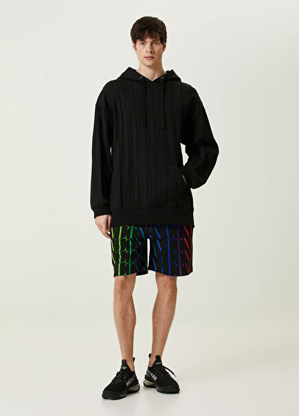 Bermuda With Black Logo Pattern