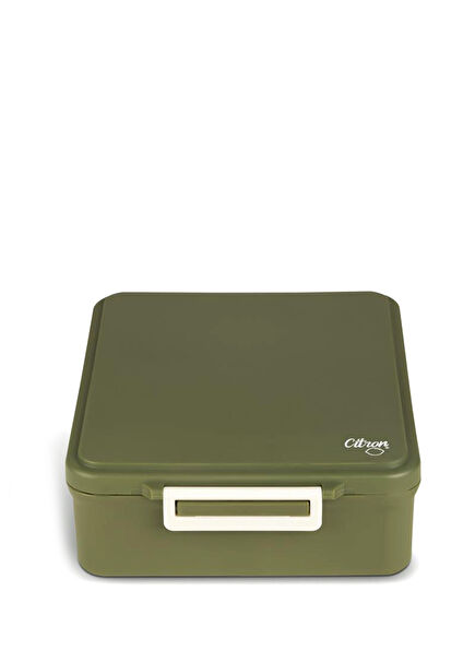 Yeşil 4 Bölmeli Sosluk ve Çelik Kavanozlu Grand Beslenme Kutusu Seti