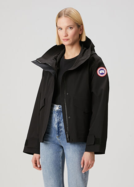 Tofino Black Hooded Raincoat