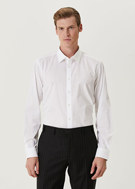 Custom Fit Beyaz Gömlek