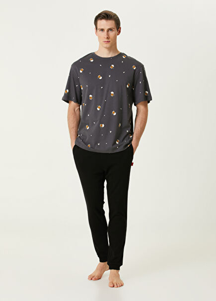 Multicolor Printed Pajama Set