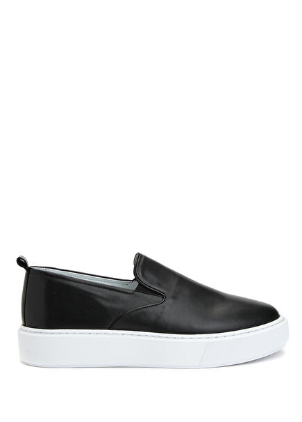 Siyah Kadın Deri Sneaker