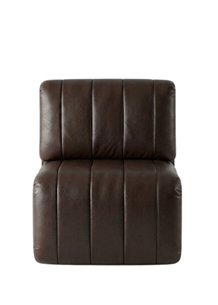 Bristol Symmetrical Bitter Brown Leather Armchair