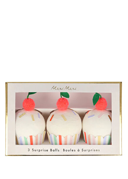 Cupcake 3'lü Sürpriz Toplar 