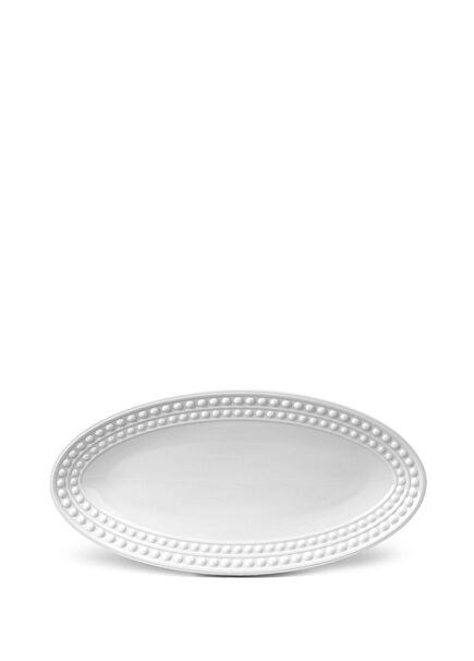 Perlée Small Beyaz Oval Porselen Servis Tabağı