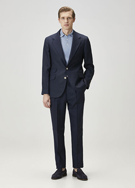 Navy Blue Linen Set