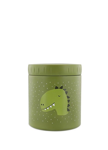Mr. Dino Yeşil Çelik Termal Çocuk Yemek Kabı 500 ml