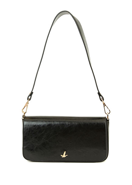 Women's Shoulder Bag With Black Logo