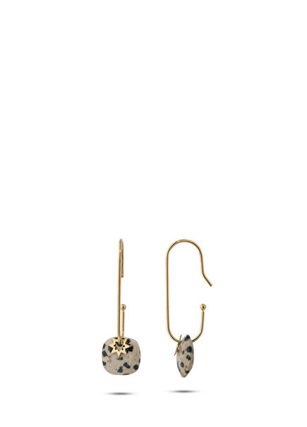 Hoshi Leopard Print Natural Stone Steel Women's Earrings