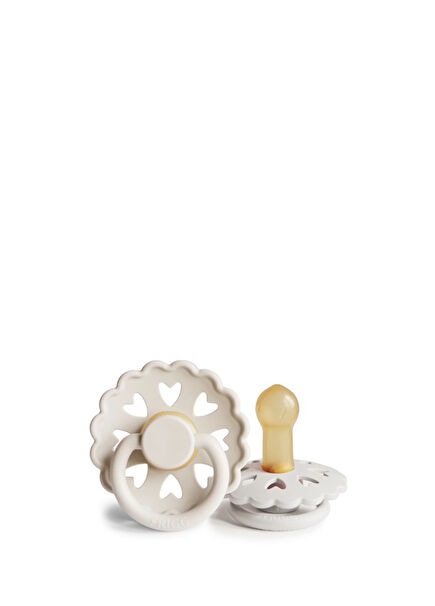 Fairytale 6-18 Months Cream Unisex Baby Rubber Pacifier
