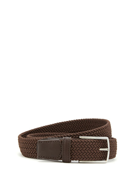 Kahverengi Örgü Erkek Kemer