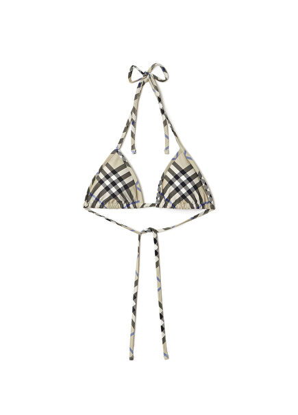 Check Krem Rengi Kadın Bikini Üstü